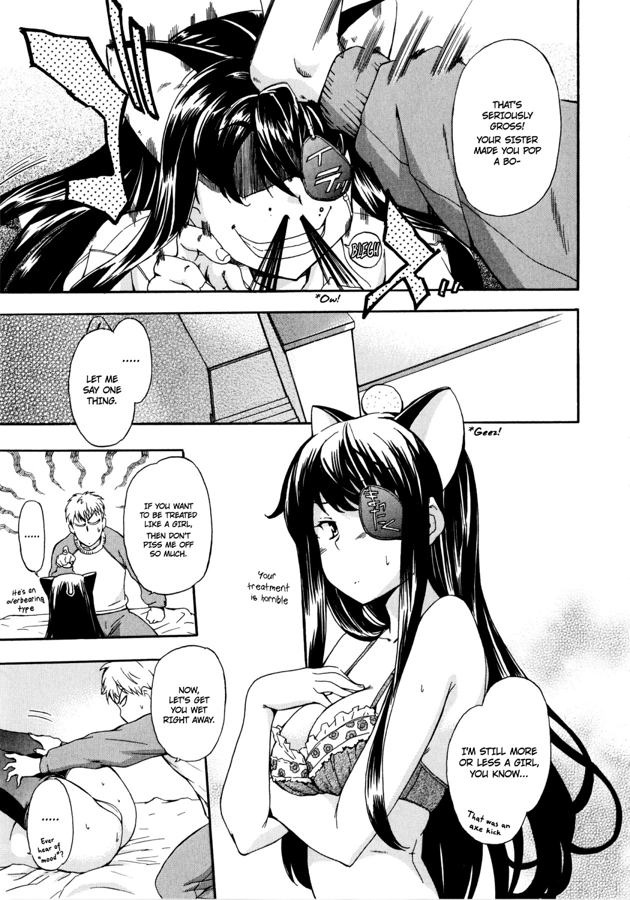 Hentai Manga Comic-My Fucked-in-the-Head Younger Sister Comes in, Wearing Cat Ears and an Eyepatch-Read-9